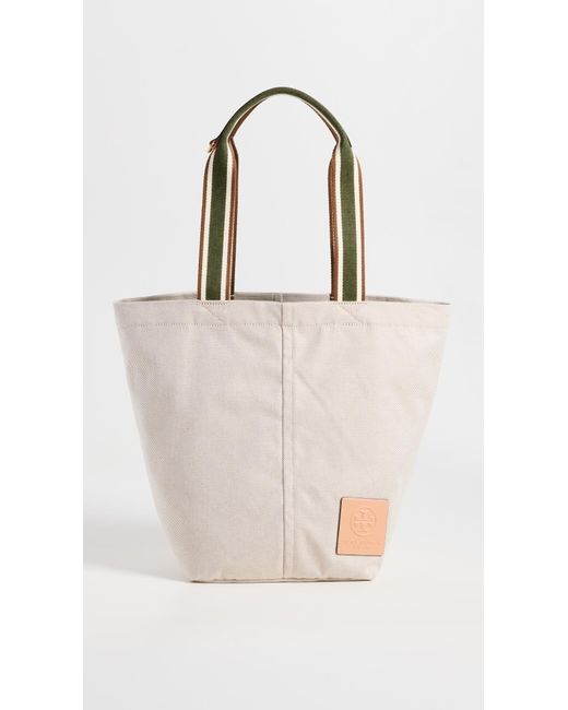 Tory Burch Gracie Canvas Tote Bag in Natural Lyst UK