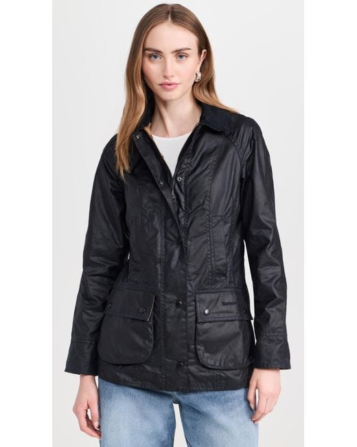 Barbour Black Beadnell Wax Jacket