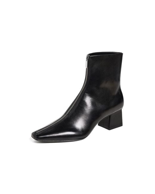 Jonathan Simkhai Black Ryder Leather Zip Front Boots