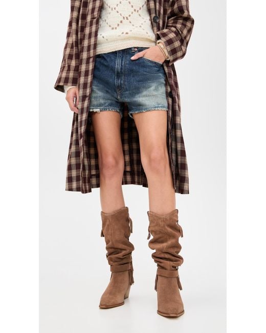 Free People Brown Faith Fringe Western Boots
