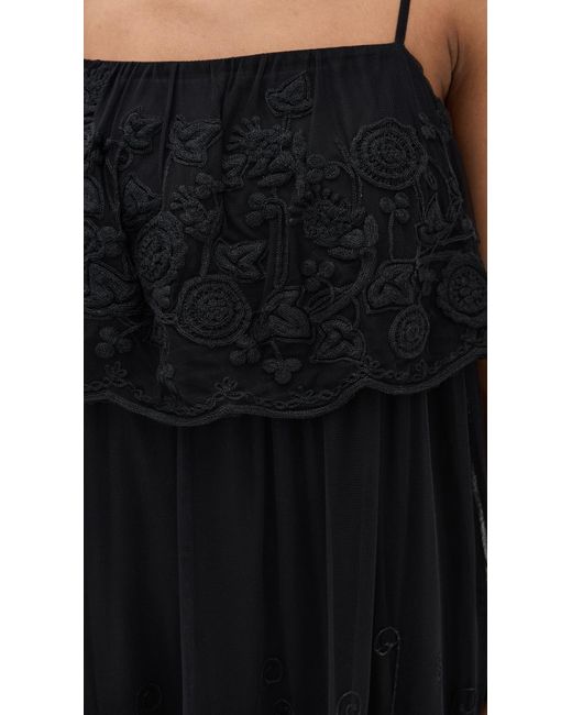 Sea Arielle Lace Tank Tiered Midi Dress in Black | Lyst Sea Arielle Lace Tank Tiered Midi Dress in Black | Lyst