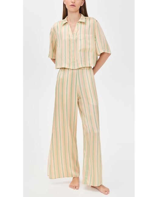 Lunya Natural Washable Silk High Rise Pants Set