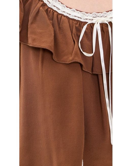 Wayf Brown Wendy Top
