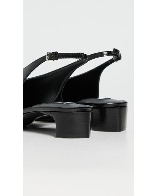 Jil Sander Black Sling Back Pumps