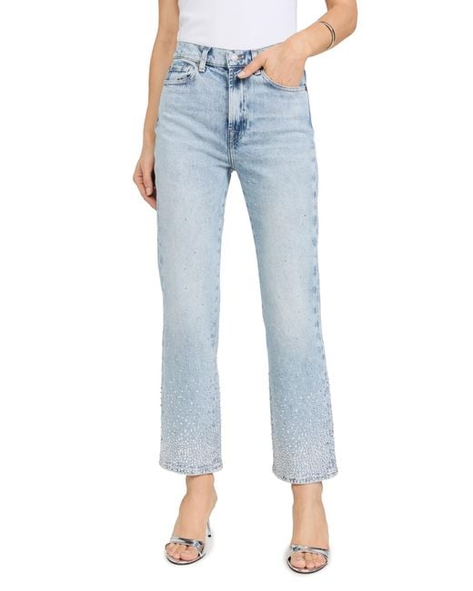 7 For All Mankind Blue Logan Stovepipe Jeans