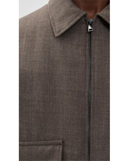 Theory Black Modern Aviator Jacket for men