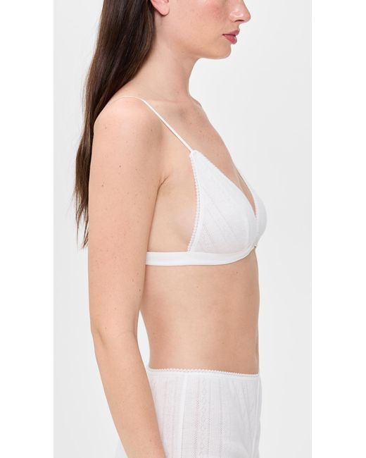 Anine Bing White Eldra Triangle Bra