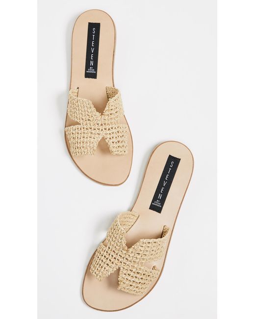 steve madden greece sandals natural