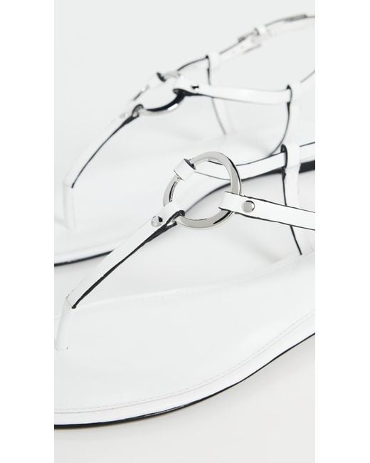 Tory Burch White Ring Sandals