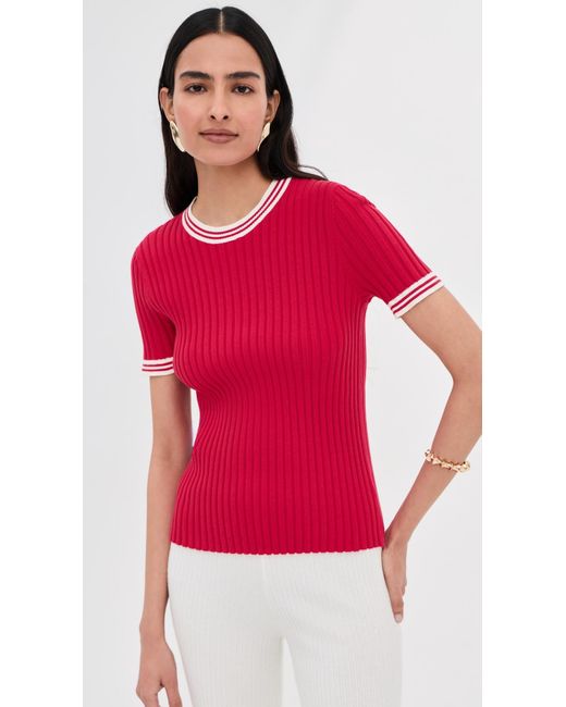 Le Bos Red Ringer Tee