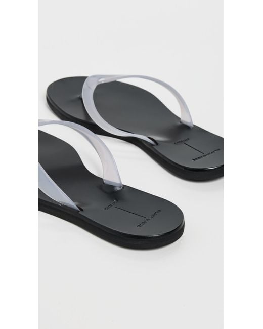 Black Suede Studio Black Jelly Flip Flops
