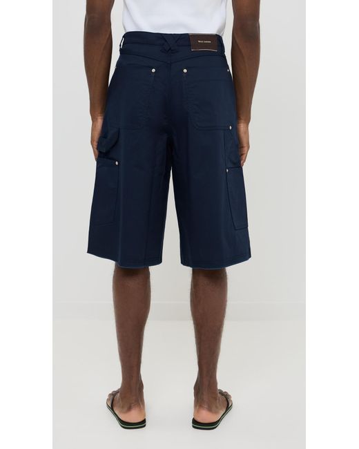 Wales Bonner Kingston Shorts 14.25 in Blue for Men | Lyst