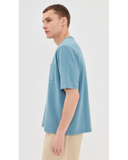 Corridor NYC Blue Garment Dye Tee for men