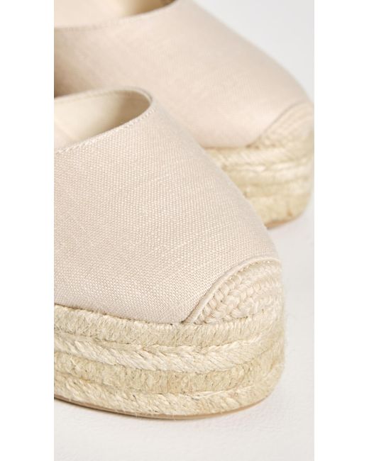 Soludos White Platform Wedge Espadrilles