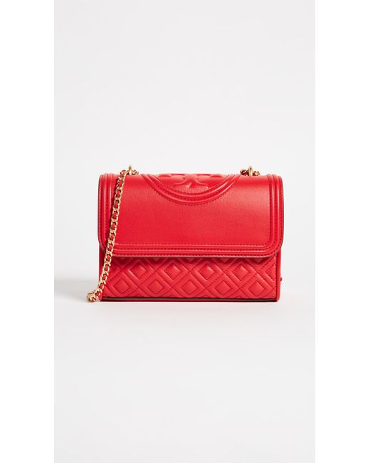 Tory Burch Red Fleming Small Convertible Shoulder Bag
