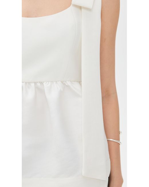 ALIGNE White Alina Bow Tie Top