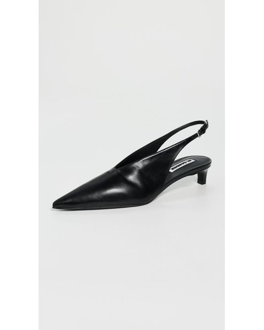 Jil Sander Black Sling Back Heels