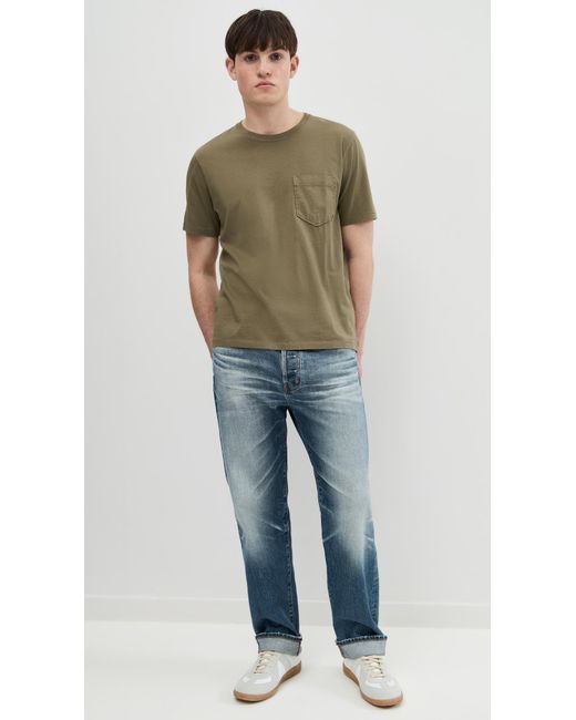 Billy Reid Green Washed Tee for men