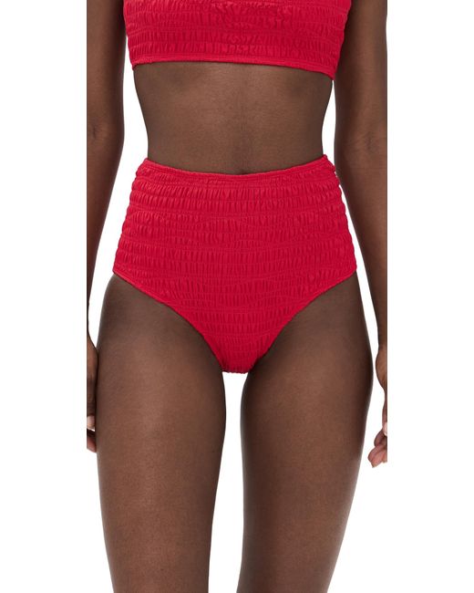 Sea Red Selma Solid Bikini Bottoms