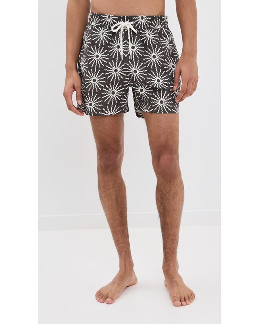 Frescobol Carioca Black Rio Swim Shorts O Sol Print 4 for men