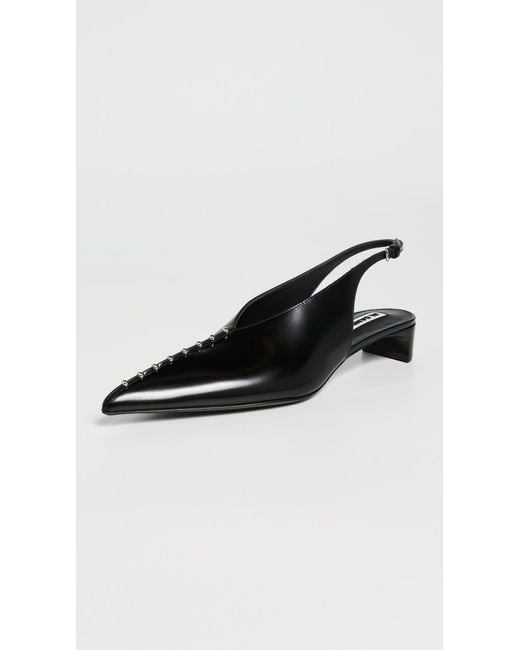 Jil Sander Black Sling Back Pumps