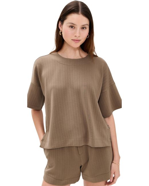 Splendid Brown X Cella Jane Rib Scuba Tee
