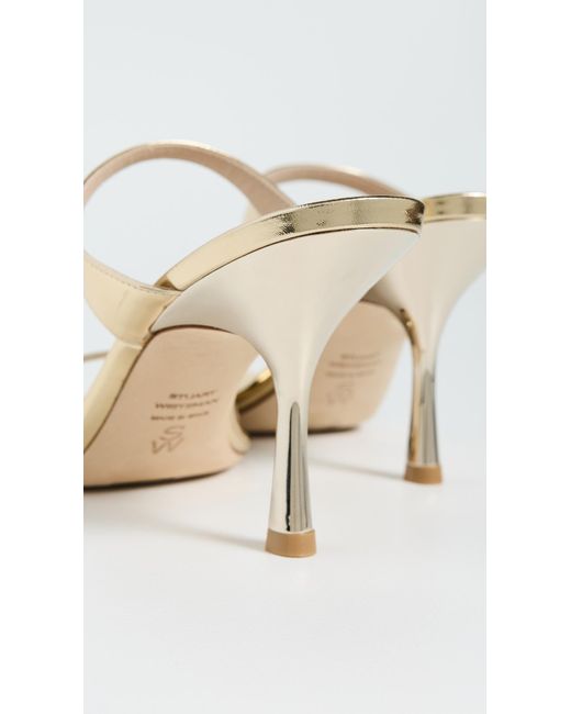 Stuart Weitzman Black Nudist Slides 85Mm