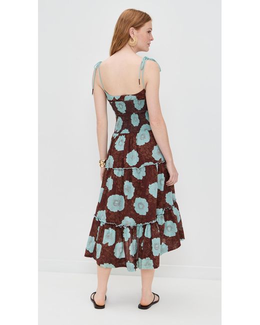 Free People Adriel Midi Dress in Black | Lyst
