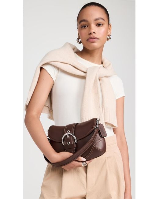 COACH⭐️ショルダーバッグ　シグネチャー ブラウン　ソーホー COACH Soho Bag in Brown | Lyst