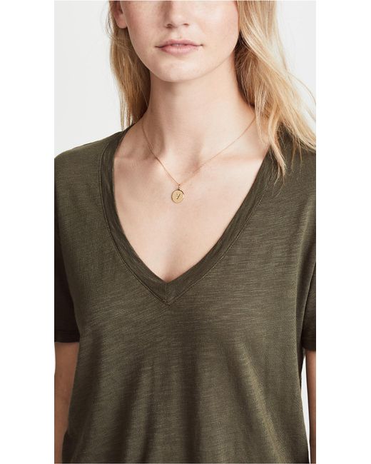 Kate Spade Letter Pendant Necklace in Metallic | Lyst