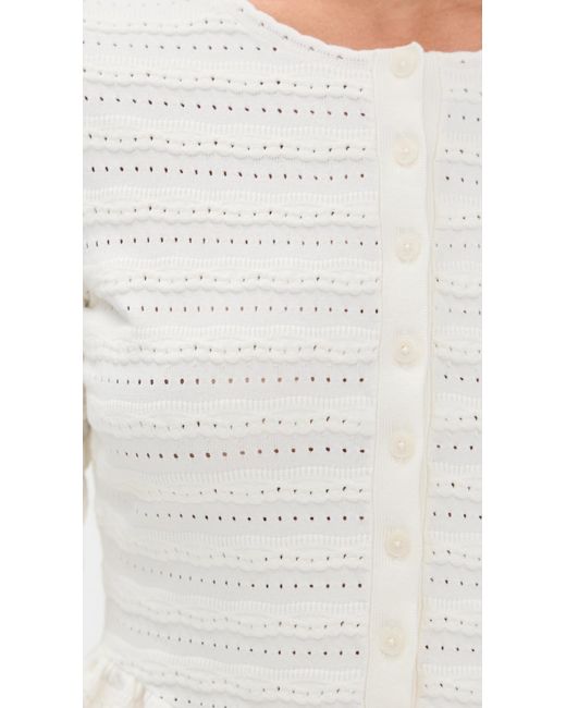 LoveShackFancy White Rogan Cardigan