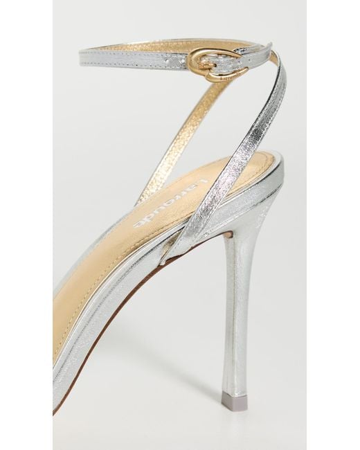 Larroude White Vesper Sandals