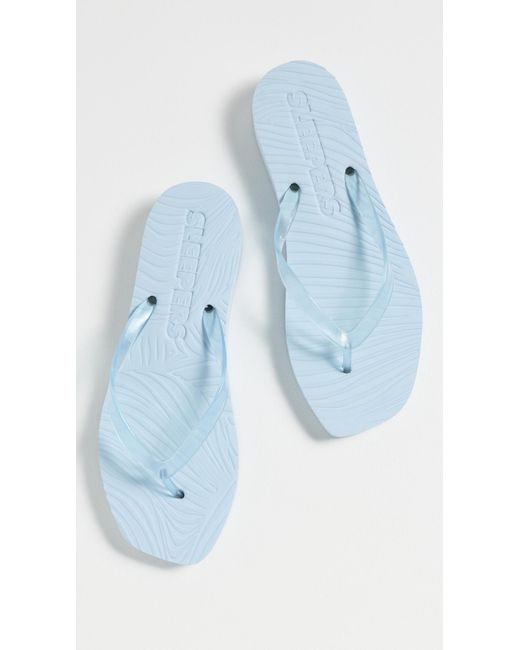 Sleeper Blue Platform Jelly Flip Flops