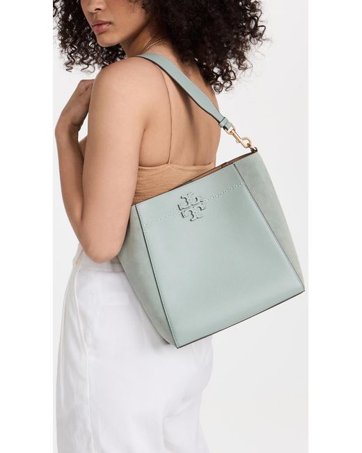 Tory Burch Mcgraw Bucket Bag in Blue Lyst Canada