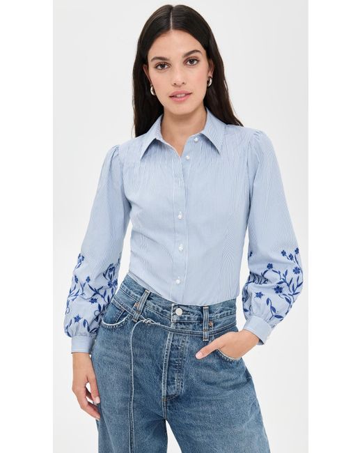Shoshanna Blue Cate Top