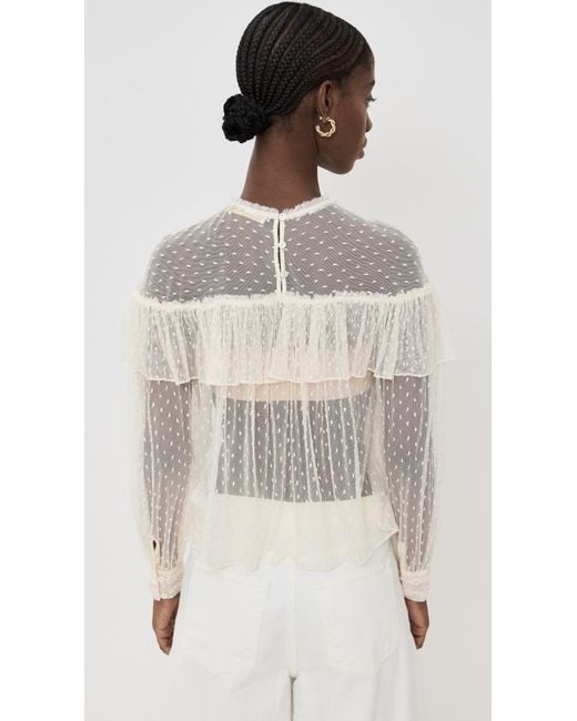 Ulla Johnson Natural Anelise Blouse