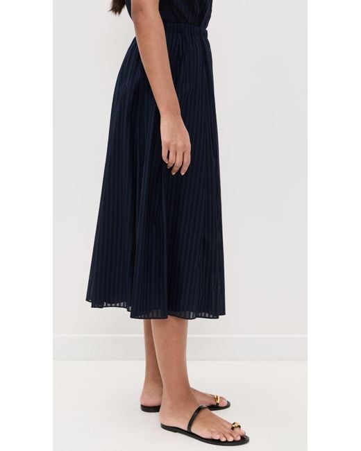 Theory Blue Irregular Pleat Skirt
