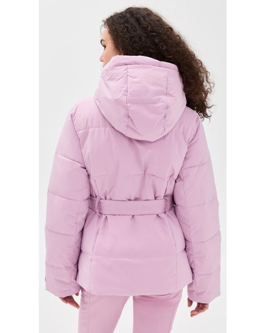 Halfdays Pink Hedy Belted Puffer Ski Jacket