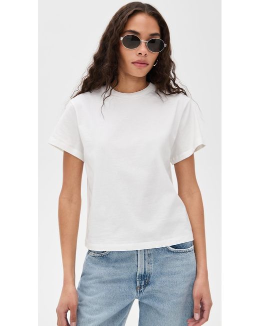 Reformation White Rowan Crew Tee