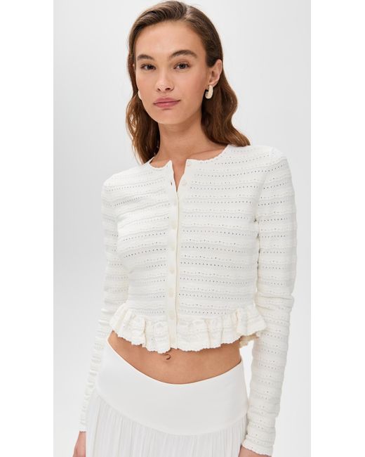 LoveShackFancy White Rogan Cardigan