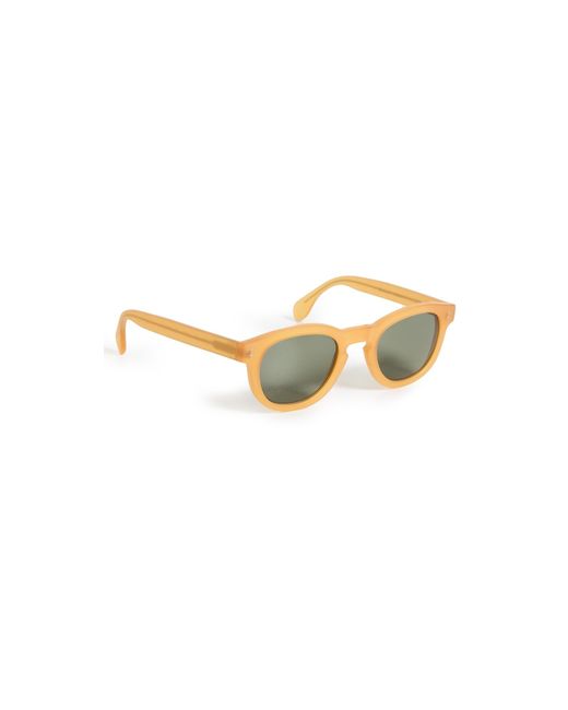 Illesteva Multicolor Murdoch Matte Honey Gold Sunglasses