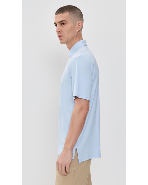 Ralph Lauren Blue Striped Featherweight Airflow Jersey Polo for men