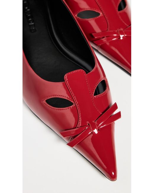 フラットシューズ The Kat Ballerinas - Marc Jacobs - Leather - Red Marc Jacobs The Kat フラットシューズ | レッド | FARFETCH JP