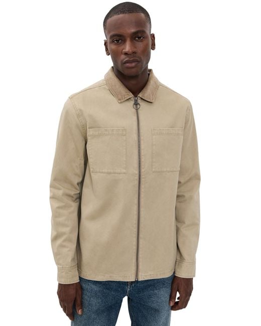 Barbour Natural Lenker Regular Twill Overshirt for men