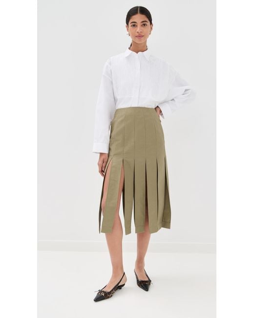 Simone Rocha Green Multi Slit Skirt