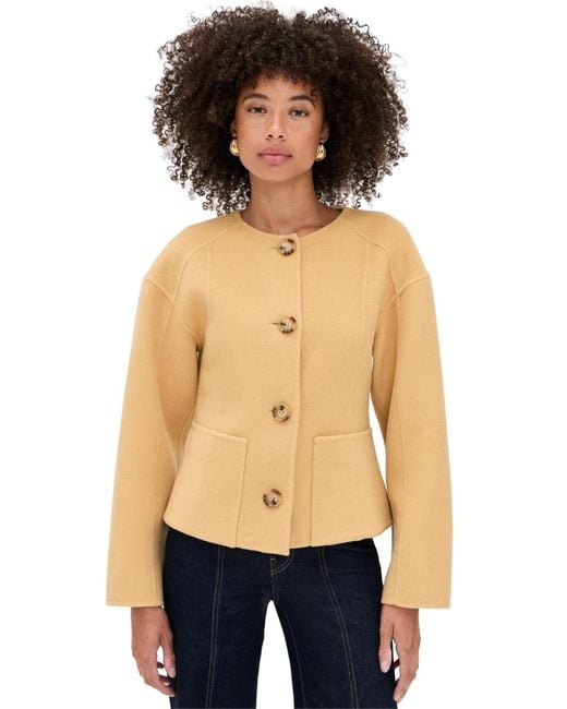 Ulla Johnson Black Elsie Double Faced Wool Coat