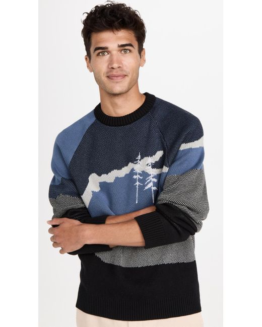 PS by Paul Smith Blue Mens Pullover Crew Neck for men