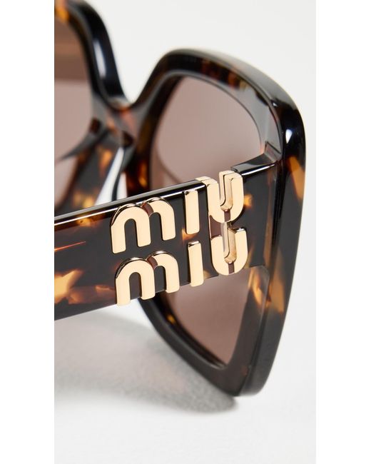 Miu Miu Multicolor Mu 10ys Square Sunglasses