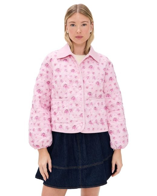 LoveShackFancy Pink Quinlette Jacket
