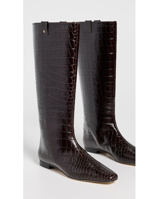 Larroude Black Alexis Flat Boots